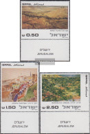 Israel 843-845 With Tab (complete Issue) Unmounted Mint / Never Hinged 1981 Paintings Of Jerusalem - Neufs (avec Tabs)