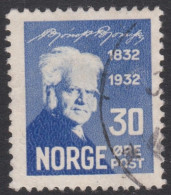 00711/ Norway 1932 Sg228 30ore Blue Used Birth Centenary Of Bjornstjerne Bjornson - Used Stamps