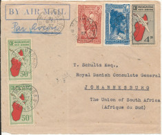 Madagascar FRONTPAGE Of A Cover Sent To The Royal Danish Consulate Johannesburg South Africa 21-9-1937 NB: NB : - Luftpost