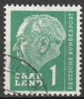 Saarland1957 MiNr.380  O Gestempelt Bundespräsident Theodor Heuss ( A2372 ) - Used Stamps