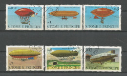 St Tome E Principe 1980 Airship History  Y.T. 578/583 (0) - Sao Tome Et Principe
