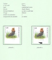 Belgium -  2002 BUZIN Birds - Combattant Varie/kemphaan Plaatnummers 1 - 2 Postfris - Zie Scan - 2011-..