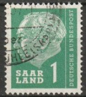 Saarland1957 MiNr.380  O Gestempelt Bundespräsident Theodor Heuss ( A2412/2 ) - Gebruikt