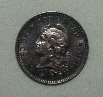 Silber/Silver Argentina/Argentinien Liberty Head, 1883, 20 Centavos Funz/AU - Argentine