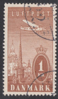 00718/  Denmark 1934 Sg291 1k Brown Red Fine Used AIR Cv £27 No Hidden Faults - Poste Aérienne