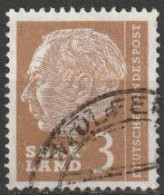 Saarland1957 MiNr.382  O Gestempelt Bundespräsident Theodor Heuss ( A2429/2 ) - Used Stamps