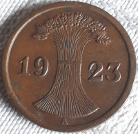 DUITSLAND : 2 RENTENPFENNIG 1923 A XF KM 31 - 2 Renten- & 2 Reichspfennig