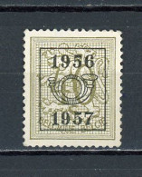 BELGIQUE:  1956-1957 PREO N° Yvert 330 (*) - Typos 1951-80 (Chiffre Sur Lion)