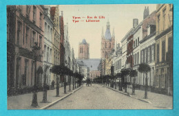 * Ieper - Ypres - Yper * (Edit S.-D. - Couleur) Rue De Lille, Rijselstraat, Belfroi, Belfort, église Saint Martin, Old - Ieper