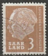 Saarland1957 MiNr.382  O Gestempelt Bundespräsident Theodor Heuss ( A2590 ) - Gebruikt