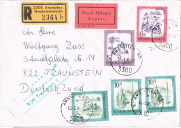 54158. Carta Certificada AMSTETTEN (Nö) Austria 1985. Entrega Postal Demora - Covers & Documents