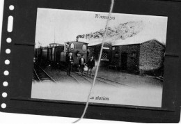 PHOTO TRAM WASSEIGES LIEGE GARE VICINAL REPRO - Wasseiges