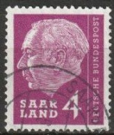 Saarland1957 MiNr.383  O Gestempelt Bundespräsident Theodor Heuss ( A2822/2 ) - Oblitérés