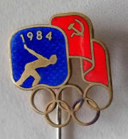 OLYMPIC GAMES+SARAJEVO 1984+SPEEDSKATING+USSR NOC OFFICIAL TEAM+RARE+BADGE - Jeux Olympiques