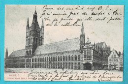 * Ieper - Ypres - Yper * (Editeur Albert Sugg, Série 12, Nr 7) Les Halles I, Lakenhalle, Belfroi, Grand'Place, Markt - Ieper