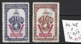 NICARAGUA 707-08 Oblitérés Côte 0.50 € - Nicaragua