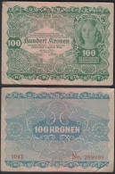 Österreich - Austria 100 Kronen 1922 Pick 77 F (4)  (19819 - Oesterreich