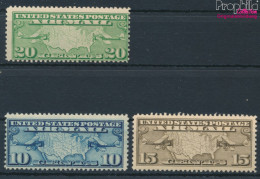 USA 300-302 (kompl.Ausg.) Postfrisch 1926 Flugpostmarken: Landkarte (10339034 - Neufs