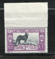 SAINT PIERRE ET MIQUELON TAXE 30 CHIEN LUXE NEUF SANS CHARNIERE - Timbres-taxe