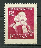 POLAND MNH ** 919 Philosophe, Pédagogue, écrivain COMENIUS, Tricentenaire De La Publication Des Opera Didacta Amst - Unused Stamps