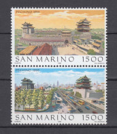 San Marino 1995 City Of Beijing China,Scott#1339-1340,MNH,OG,VF - Unused Stamps