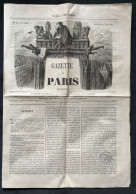 1857 GAZETTE DE PARIS N° 59 - Gustave DORÉ - Extrême Rare - Ohne Zuordnung