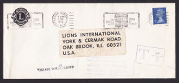 UK: Cover To USA, 1972, 1 Stamp, Queen, Machin, 3x Postage Due Cancel, Taxed, To Pay, From Lions (minor Discolouring) - Covers & Documents