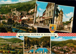 72875784 Altena Lenne Stadtpanorama Lennestrasse Bachstrasse Freibad Altena - Altena