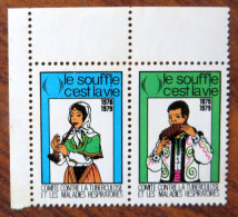 Le Souffle C'est La Vie - 1978-1979 - PAS DE VALEUR MENTIONNEE ! Deux Timbres Non Détachés En TBE - Tegen Tuberculose