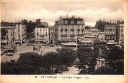 CPA 66- PERPIGNAN (Pyrénées Orientales) - 27. La Place Arago - LL - Perpignan