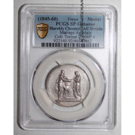 MÉDAILLE DE MARIAGE - 1845 - 1860 - COLLECTION TERISSE - PCGS GENUINE - TTB/SUP - Non Classés