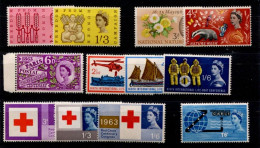 Great Britain - 1963 Full Commemorative Year - MNH ** - (Grande-Bretagne- Commemoratifs Année 1963 Complets - NSC**) - Nuovi