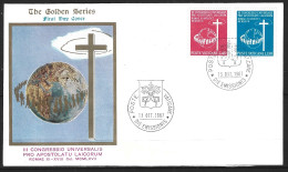 VATICAN. N°471-2 Sur Enveloppe 1er Jour De 1967. Congrès Pour L'apostolat Des Laïques. - Cristianismo