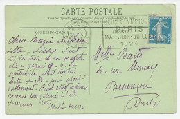 Card / Postmark France 1924 Olympic Games Paris 1924 - Other & Unclassified