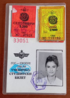 #6   Yugoslavia Macedonia Transportation City Season Ticket - Girl Fille Skopje 1988 / 1989 - Europe
