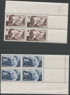 France PA N°21 Et 22 - Bloc De 4, Coin De Feuille - Neuf** - (F1573) - 1927-1959 Postfris