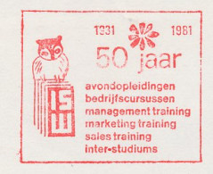 Meter Cut Netherlands 1981 Bird - Owl - Book - Altri & Non Classificati