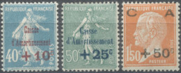 France N°246 à 248 - Neuf* - (F1581) - 1927-31 Caisse D'Amortissement