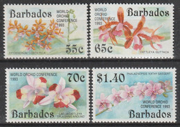 BARBADOS - N°852/55 ** (1993) World Orchid Conférence 1993 - Barbados (1966-...)