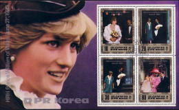 Korea Feuillet Diana Prince Williams Of Wales Sheetlet (A52-71a) - Corée Du Nord