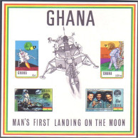 Ghana Premier Homme Lune Espace Space First Man Moon MNH ** Neuf SC (A52-4c) - Ghana (1957-...)