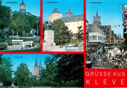 72868571 Kleve Schwanenburg Fussgaengerzone Stadtpark Kirche Kleve - Kleve