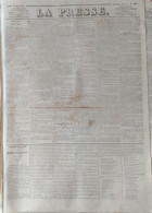 Journal LA PRESSE Du 9 Mars 1848 - APRES LA RÉVOLUTION - GOUVERNEMENT PROVISOIRE - CE QUI PRESSE - DESARMEMENT ETC - 1800 - 1849