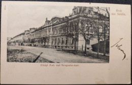 1908  SEMLIN Gruss Aus... Zemun Royal Post Office, Serbia (Hungary At The Time) I- VF  308 - Serbie