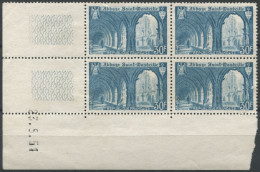 France N°888 Bloc De 4, Coin Daté 1951 - (F1586) - 1950-1959