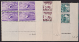 MARTINIQUE PA N° 13/15** 3 COINS DATES DE 1947 - Luchtpost