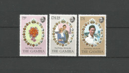 Gambia 1981 Wedding Of Prince Charles & Lady Diana Spencer Y.T. 425/427 ** - Gambia (1965-...)