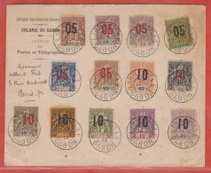 GABON LETTRE DE 1913 DE LIBREVILLE POUR PARIS FRANCE - Storia Postale