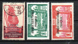 Col40 Colonie Gabon 1928 N° 116 à 117 Neuf X MH & Oblitéré Cote 7,00€ - Usados