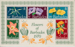 BARBADOS - BLOC N°3 ** (1970) Fleurs - Barbades (1966-...)